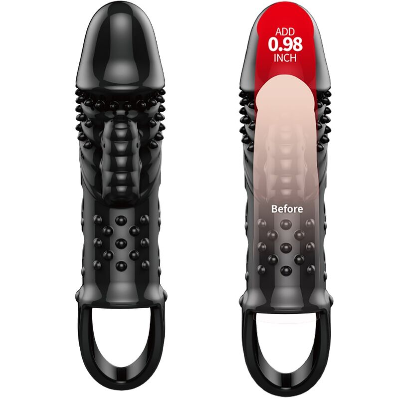 PRETTY LOVE - GUAINA PER PENE NERO CECELIA – Copri pene con estensione