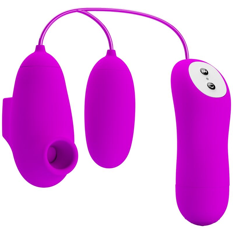 PRETTY LOVE - PROIETTILE VIBRANTE E VENTOSA – Telecomando