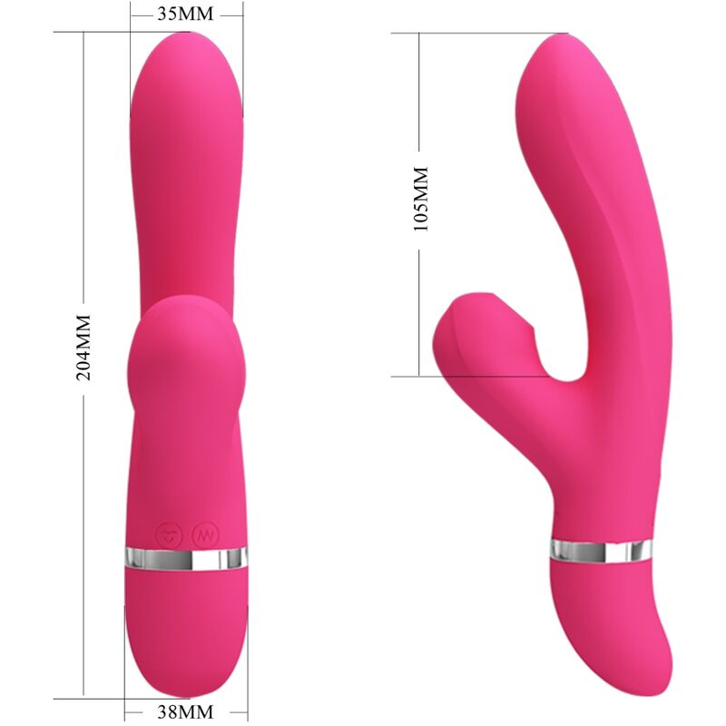 PRETTY LOVE - VIBRATORE E ASPIRAZIONE WILLOW RABBIT – Stimolatore dell'aria nessuna vibrazione – foto 3