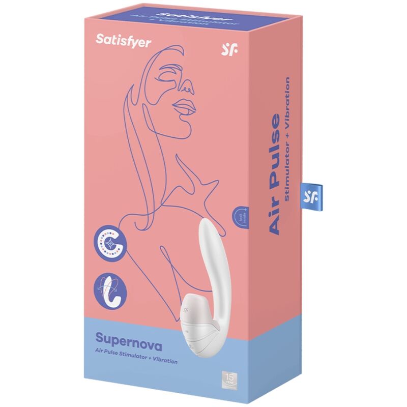 SATISFYER - STIMOLATOR E VIBRAZIONE SUPERNOVA BIANCO – Stimolatore dell'aria nessuna vibrazione – foto 3