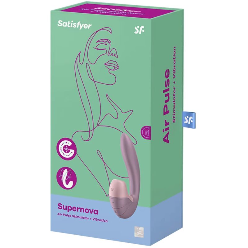 SATISFYER - STIMOLATOR E VIBRAZIONE SUPERNOVA ROSA – Stimolatore dell'aria nessuna vibrazione – foto 3