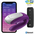 SATISFYER - VIBRATORE DOPPIO PARTNER DIVERTENTE VIOLA – Telecomando