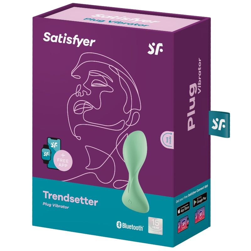 SATISFYER - APP TRENDSETTER SPINA VIBRANTE VERDE – Vibratori con APP – foto 4