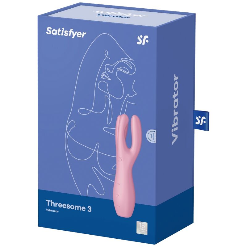 SATISFYER - VIBRATORE THREESOME 3 ROSA – Per il clitoride – foto 4