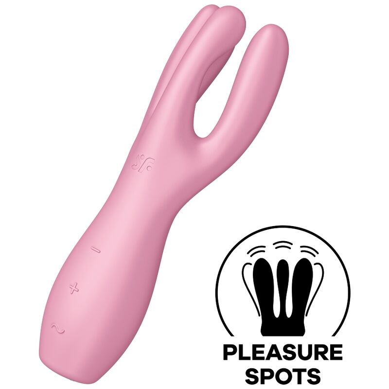 SATISFYER - VIBRATORE THREESOME 3 ROSA – Per il clitoride – foto 2