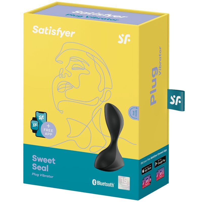 SATISFYER - APP TAPPO VIBRANTE SWEET SEAL NERO – Vibratori con APP – foto 4