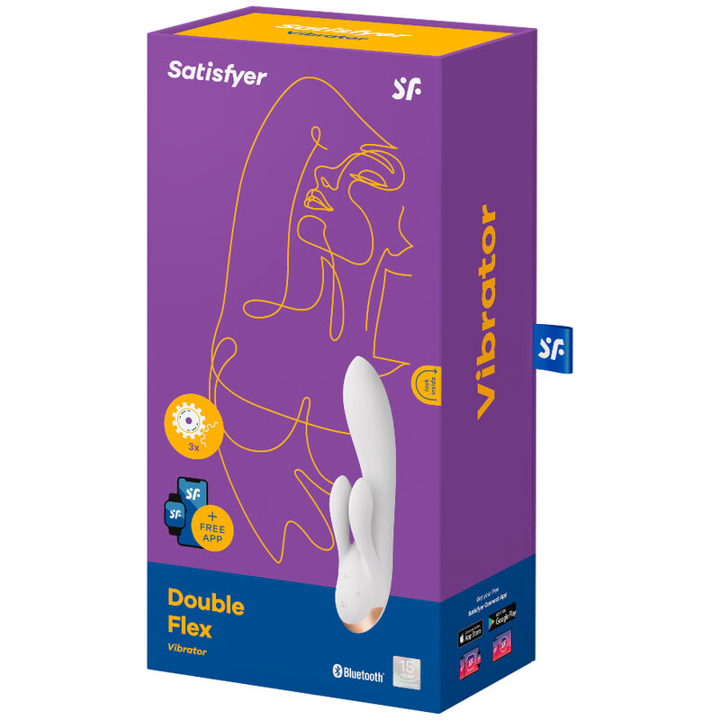 SATISFYER - APP VIBRATORE DOPPIO FLEX BIANCO – Vibratori con APP – foto 4