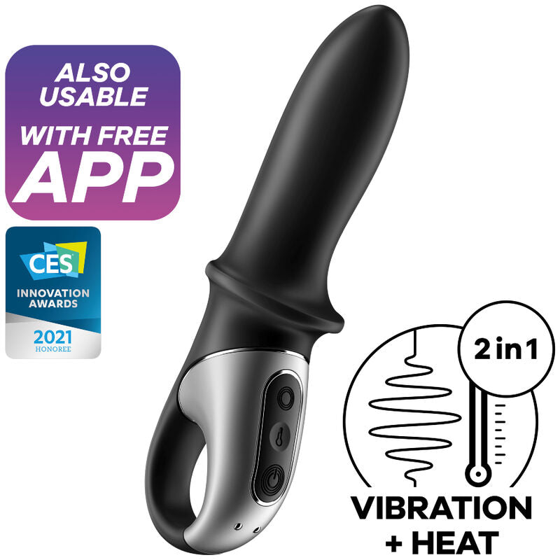SATISFYER - APP VIBRATORE ANALE HOT PASSION NERO – Vibratori con APP