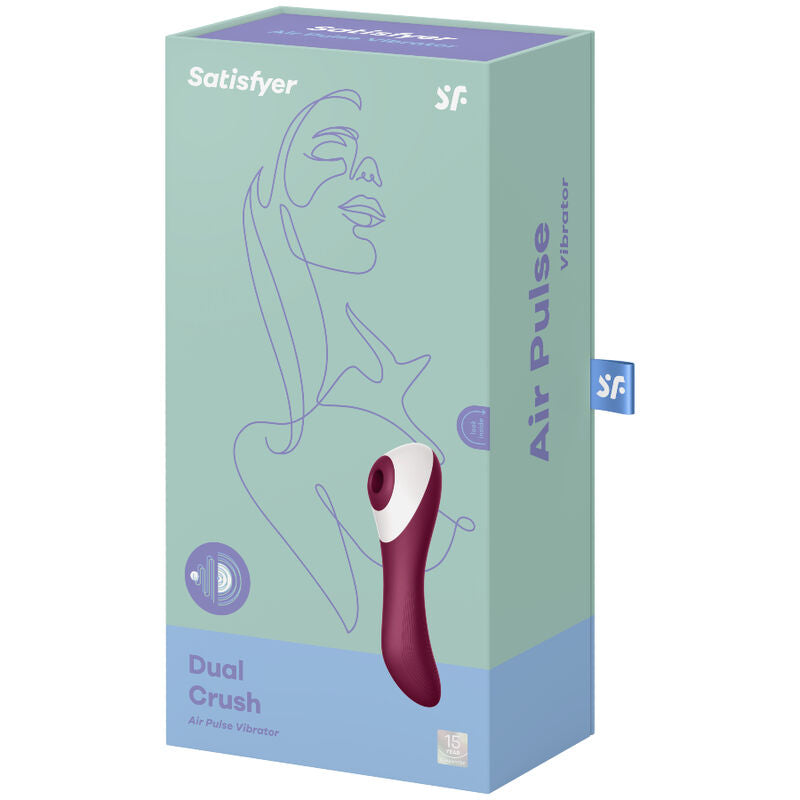 SATISFYER - VIBRATORE DUAL CRUSH AIR PULSE – Stimolatore dell'aria nessuna vibrazione – foto 4