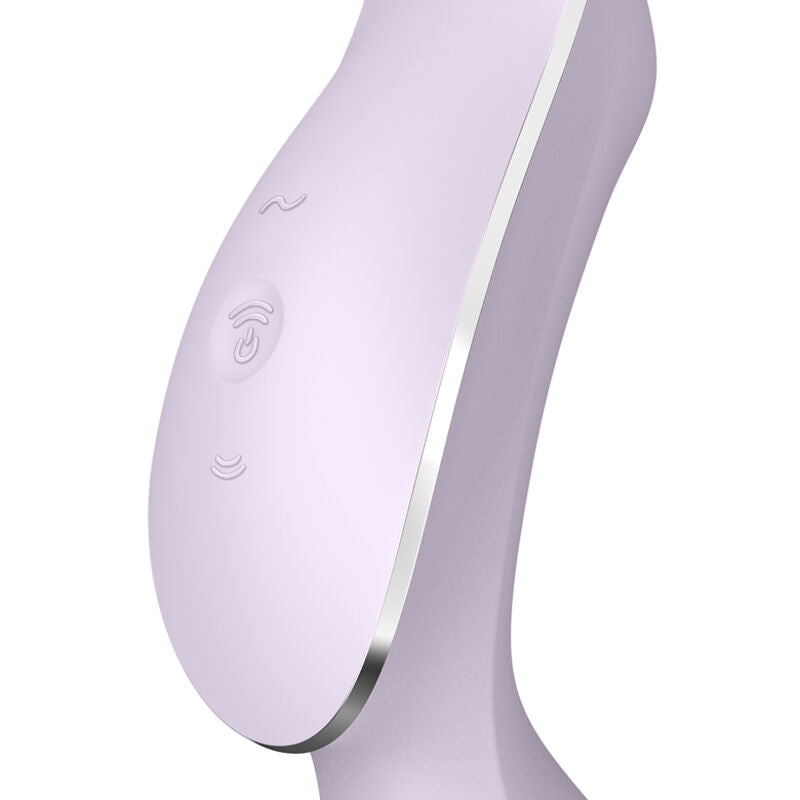 SATISFYER - VIBRATORE CURVY TRINITY 2 AIR PULSE VIOLA – Stimolatore dell'aria nessuna vibrazione – foto 3