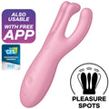 SATISFYER - APP THREESOME 4 VIBRATORE ROSA – Vibratori con APP