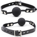 OHMAMA FETISH - BALL GAG IN SILICONE CON CINTURA IN PELLE (LUCCHETTO INCLUSO) – Mascelle