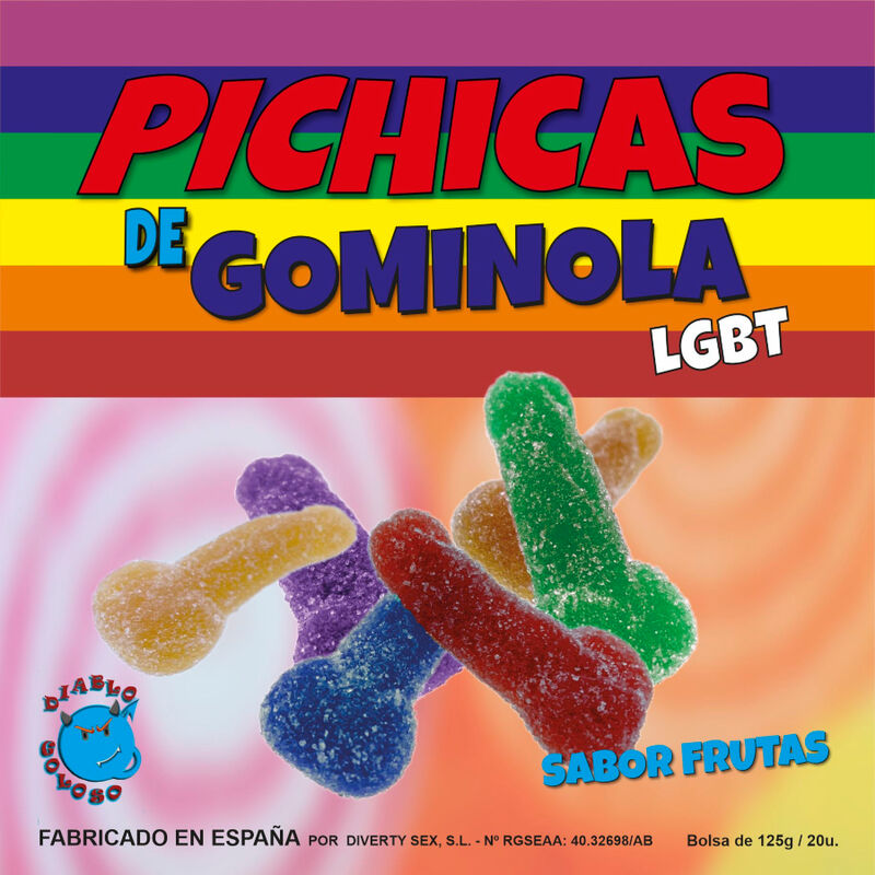 PRIDE - FRUTTI DEL PENE GOMMOSI CON ZUCCHERO LGBT – Dolcetti divertenti