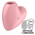 SATISFYER - CUTIE HEART STIMOLATORE E VIBRATORE AIR PULSE ROSA – Stimolatore dell'aria nessuna vibrazione