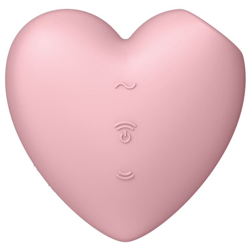 SATISFYER - CUTIE HEART STIMOLATORE E VIBRATORE AIR PULSE ROSA – Stimolatore dell'aria nessuna vibrazione – foto 2