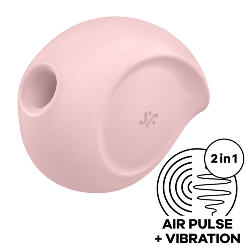 SATISFYER - STIMOLATORE DI IMPULSI D'ARIA SUGAR RUSH E VIBRATORE ROSA – Stimolatore dell'aria nessuna vibrazione