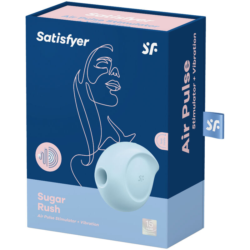 SATISFYER - STIMOLATORE E VIBRATORE A IMPULSI D'ARIA SUGAR RUSH BLU – Stimolatore dell'aria nessuna vibrazione – foto 4