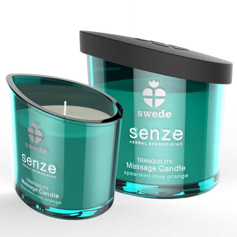 SWEDE - CANDELA DA MASSAGGIO SWEEDE SENZE TRANQUILITY - MENTA, ROSA, ARANCIA – Candele da massaggio
