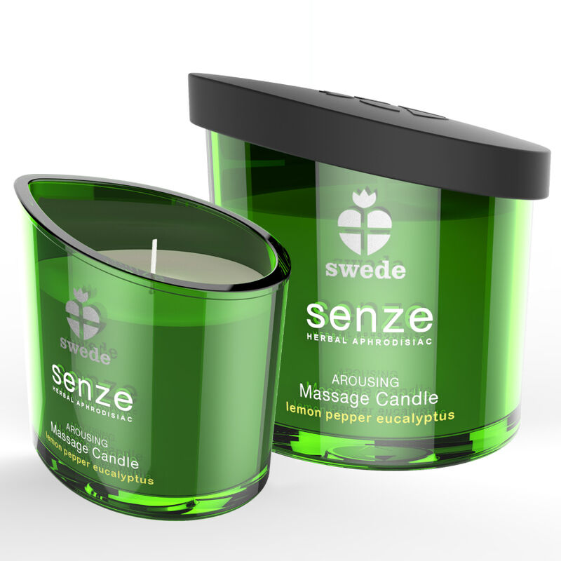 SWEDE - CANDELA DA MASSAGGIO SVIZZANTE SENZE - LIMONE, PEPE, EUCALIPTO – Candele da massaggio