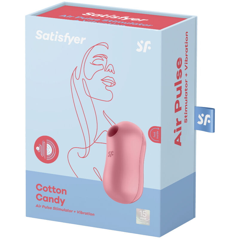 SATISFYER - STIMOLATORE E VIBRATORE D'ARIA PER ZUCCHERO DI COTONE ROSA – Stimolatore dell'aria nessuna vibrazione – foto 3