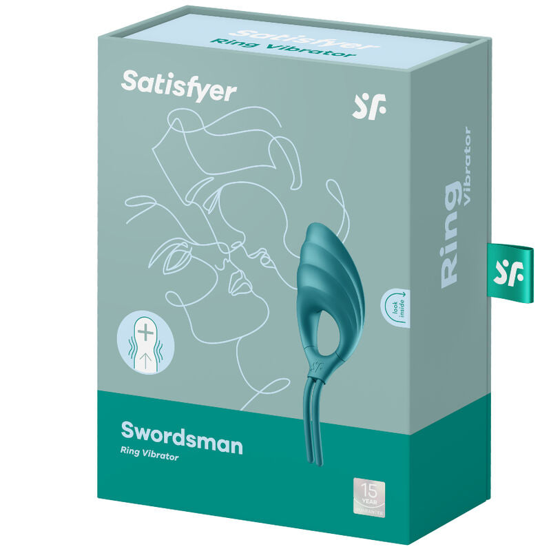 SATISFYER - VIBRATORE AD ANELLO SWORDSMAN VERDE – Cockring con vibrazione – foto 4