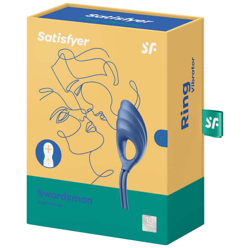 SATISFYER - ANELLO VIBRATORE SWORDSMAN BLU – Cockring con vibrazione – foto 4