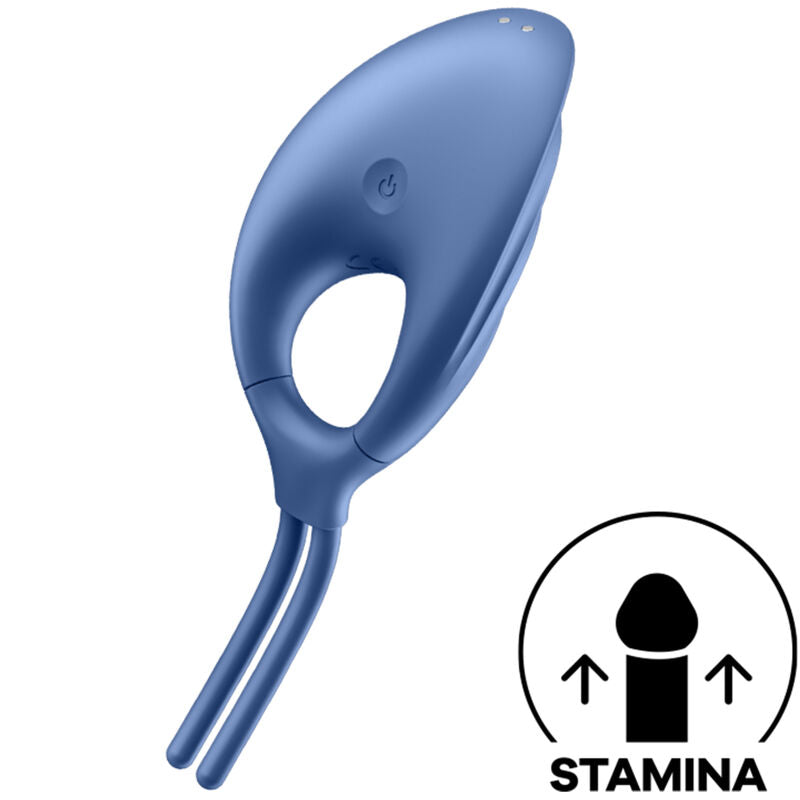 SATISFYER - ANELLO VIBRATORE SWORDSMAN BLU – Cockring con vibrazione