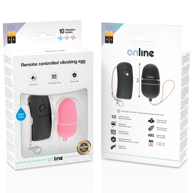 ONLINE - UOVO VIBRANTE CON TELECOMANDO ROSA – Telecomando – foto 4