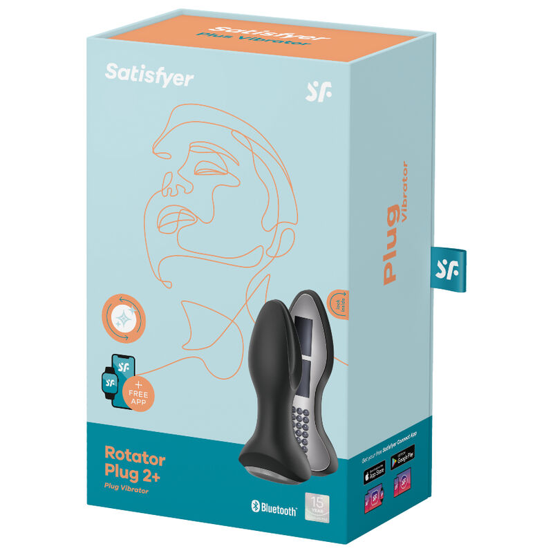 SATISFYER - ROTATOR PLUG 2+ APP VIBRANTE PLUG NERO – Vibratori con APP – foto 5