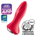 SATISFYER - ROTATOR PLUG 1+ PLUG VIBRANTE APP ROSSO – Vibratori con APP