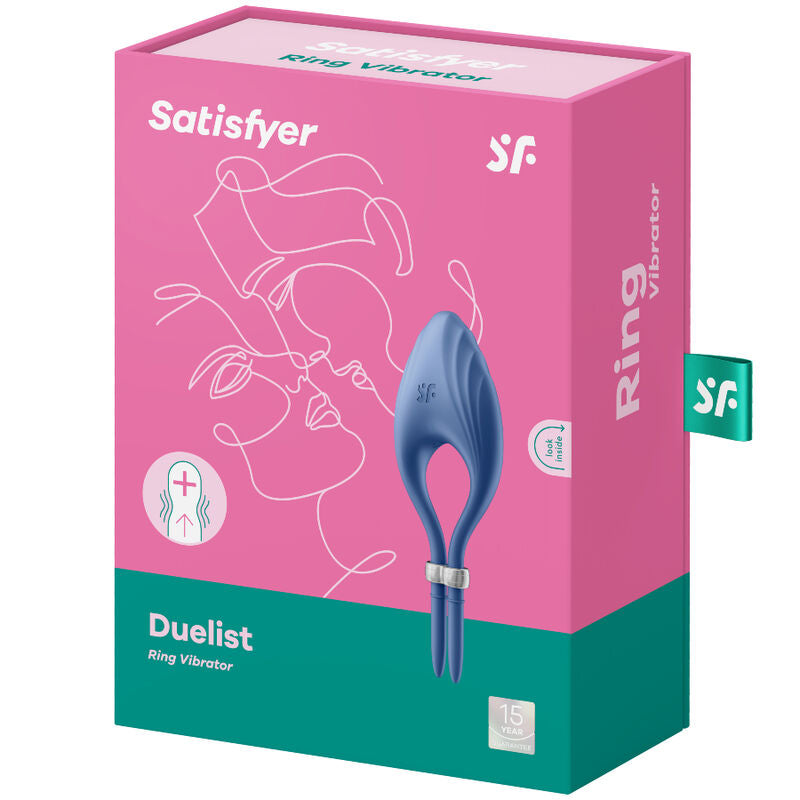 SATISFYER - ANELLO VIBRATORE DUELIST BLU – Cockring con vibrazione – foto 4