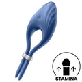 SATISFYER - ANELLO VIBRATORE DUELIST BLU – Cockring con vibrazione