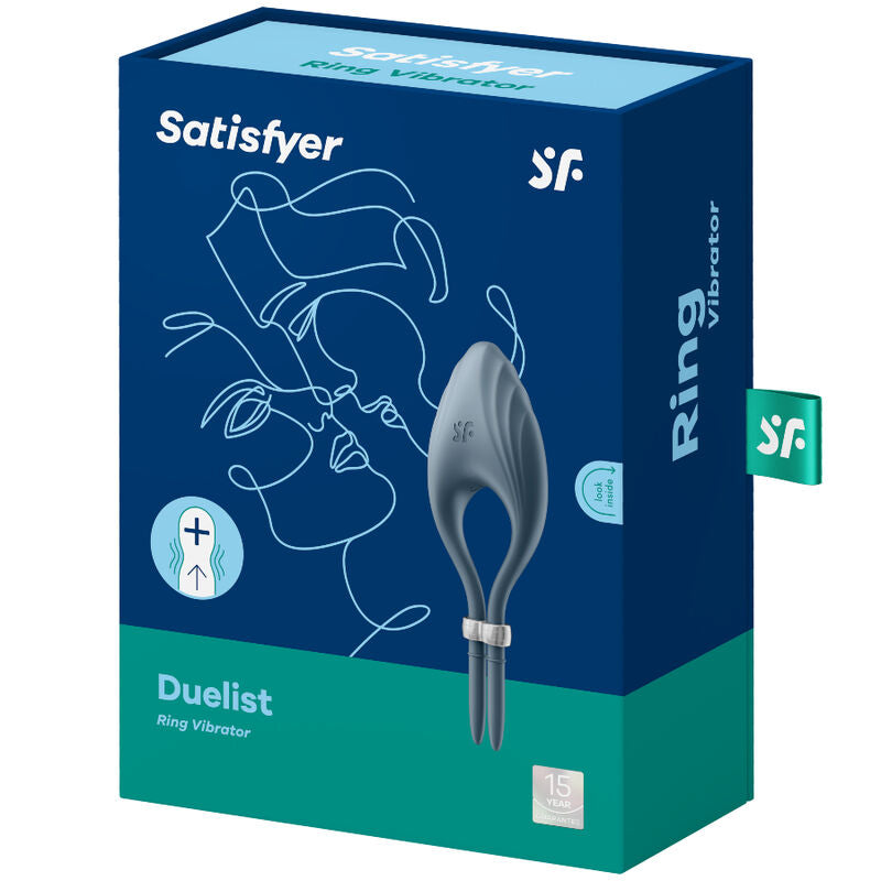 SATISFYER - ANELLO VIBRATORE DUELIST GRIGIO – Cockring con vibrazione – foto 4