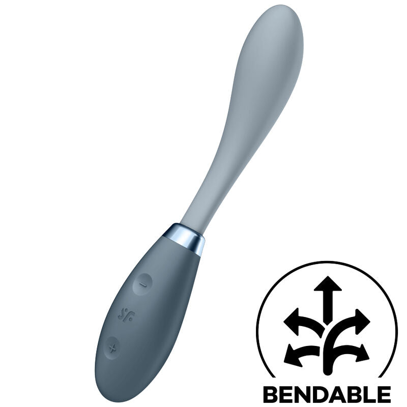 SATISFYER - MULTI VIBRATORE G-SPOT FLEX 3 GRIGIO – Impermeabili al 100%.