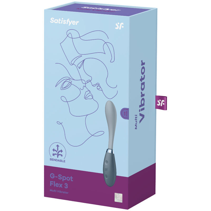 SATISFYER - MULTI VIBRATORE G-SPOT FLEX 3 GRIGIO – Impermeabili al 100%. – foto 4