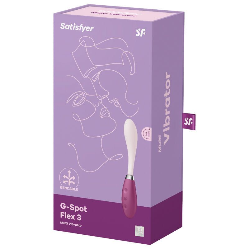 SATISFYER - MULTI VIBRATORE G-SPOT FLEX 3 ROSSO – Impermeabili al 100%. – foto 4