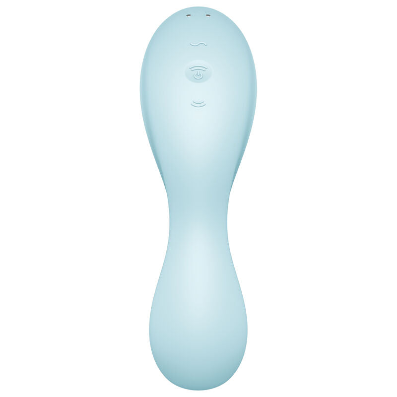 SATISFYER - STIMOLATORE E VIBRATORE CURVY TRINITY 5 AIR PULSE BLU – Vibratori con APP – foto 3