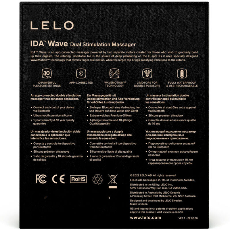 LELO - MASSAGGIATORE DI COPPIA IDA WAVE NERO – Massaggiatrici – foto 5