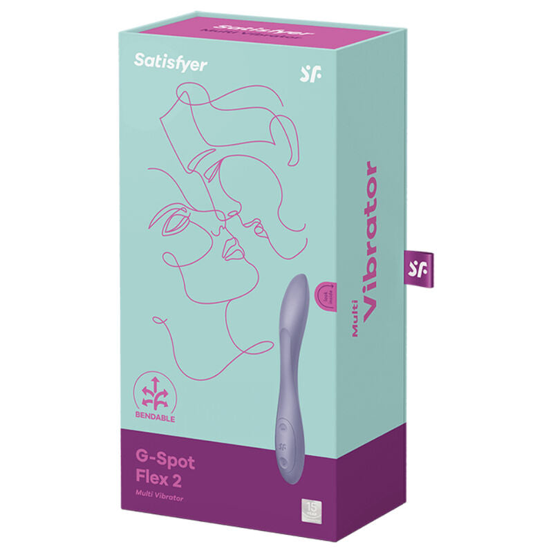 SATISFYER - MULTI VIBRATORE G-SPOT FLEX 2 VIOLA – Impermeabili al 100%. – foto 4