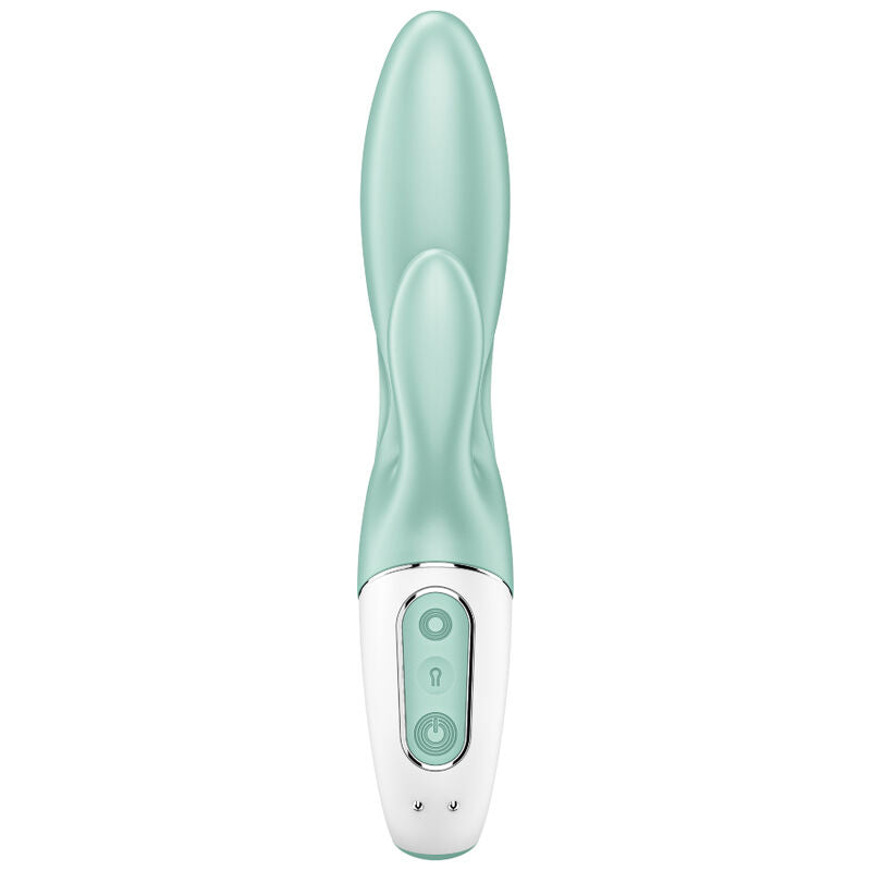 SATISFYER - APP VIBRATORE GONFIABILE CONIGLIO AIR PUMP BUNNY 5+ VERDE – Vibratori con APP – foto 2