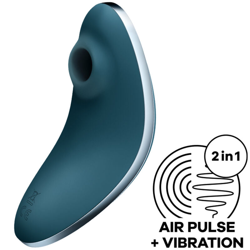 SATISFYER - VULVA LOVER 1 STIMOLATORE E VIBRATORE A IMPULSI D'ARIA BLU – Stimolatore dell'aria nessuna vibrazione