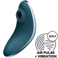 SATISFYER - VULVA LOVER 1 STIMOLATORE E VIBRATORE A IMPULSI D'ARIA BLU – Stimolatore dell'aria nessuna vibrazione