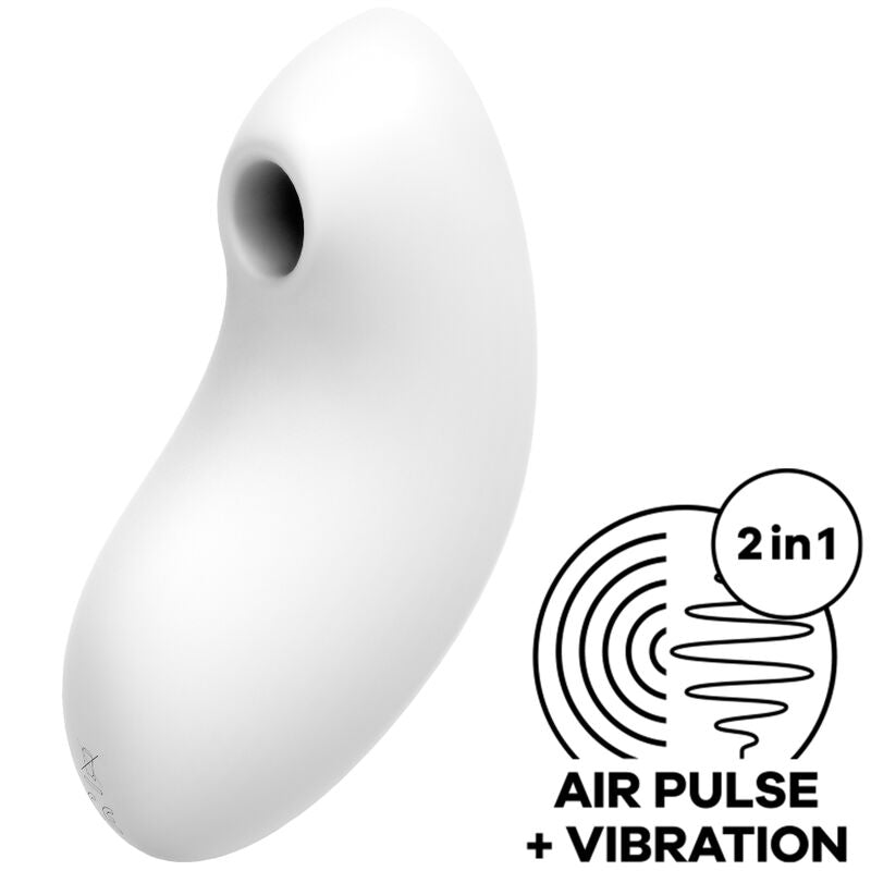 SATISFYER - STIMOLATORE E VIBRATORE A IMPULSI D'ARIA VULVA LOVER 2 BIANCO – Stimolatore dell'aria nessuna vibrazione
