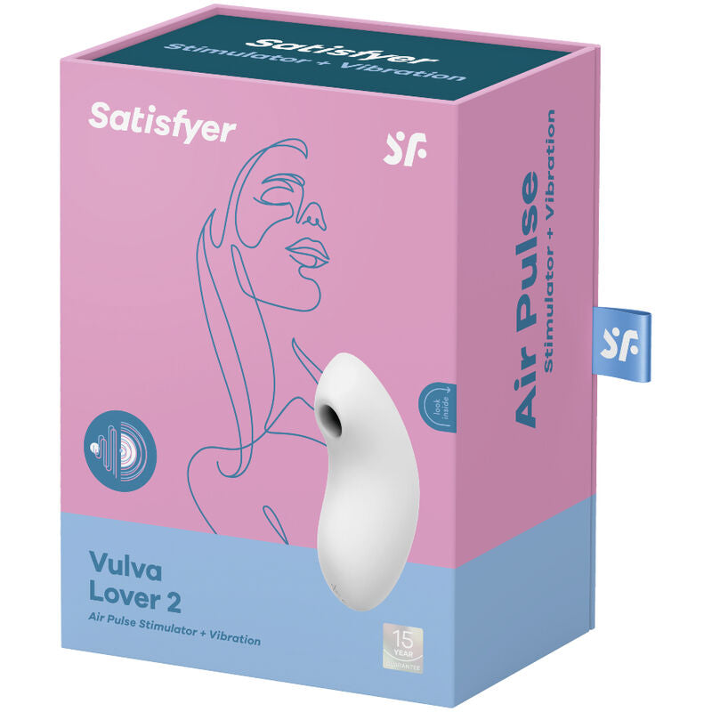SATISFYER - STIMOLATORE E VIBRATORE A IMPULSI D'ARIA VULVA LOVER 2 BIANCO – Stimolatore dell'aria nessuna vibrazione – foto 4