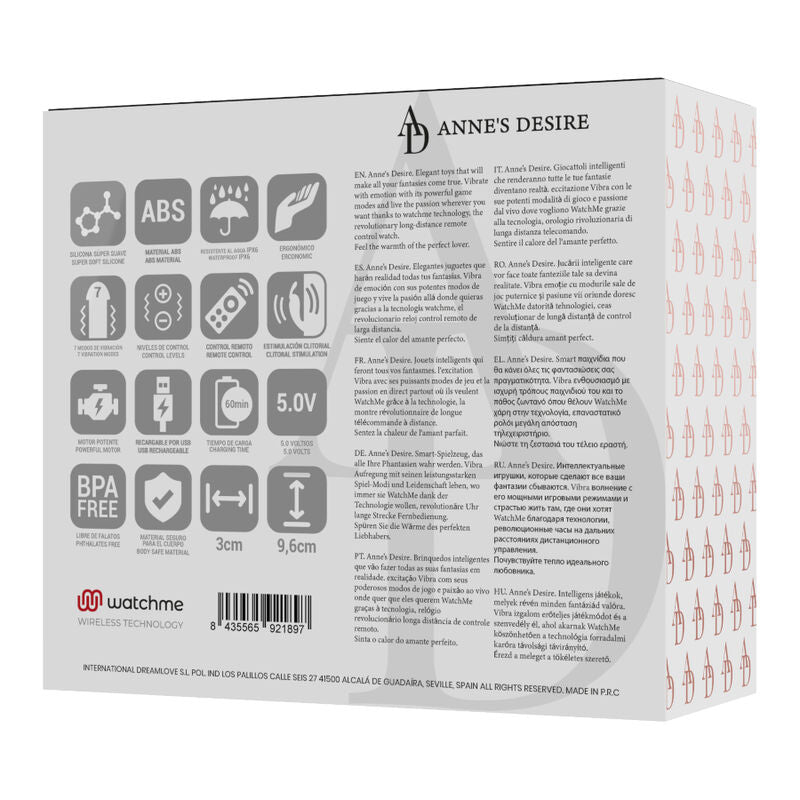 ANNE'S DESIRE - PANTY PLEASURE TECNOLOG A WATCHME NERO/ORO – Telecomando – foto 13