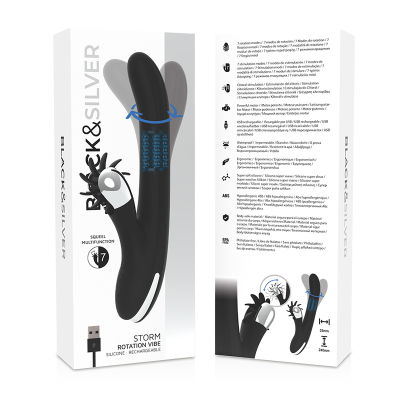 BLACK&SILVER - VIBRAZIONE DI ROTAZIONE DI BUNNY STORM – Rotatori vibranti – foto 8