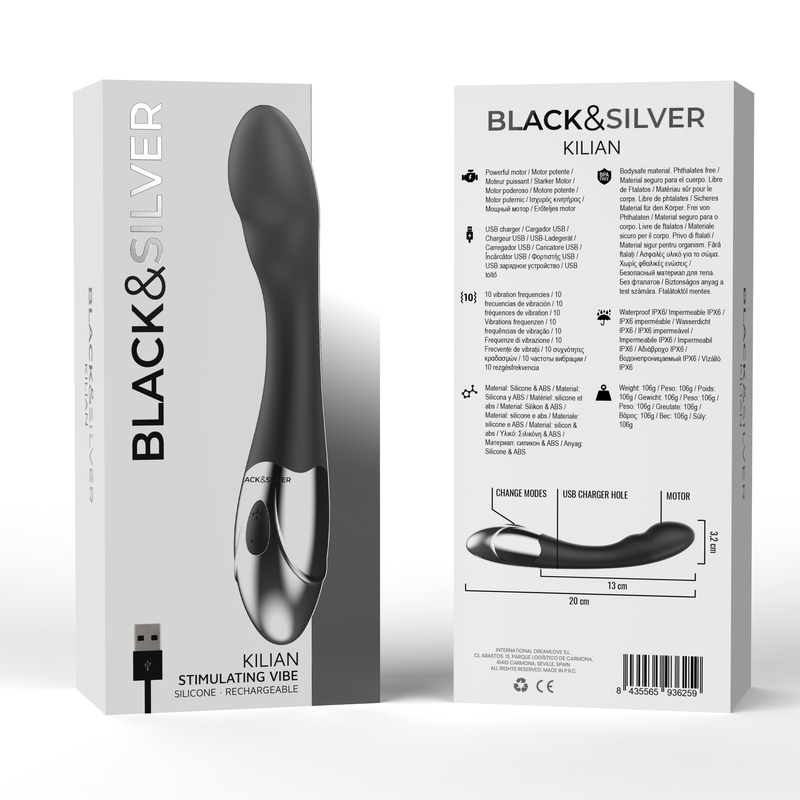 BLACK&SILVER - VIBRA STIMOLANTE KILIAN – Vibratori a punto G – foto 6