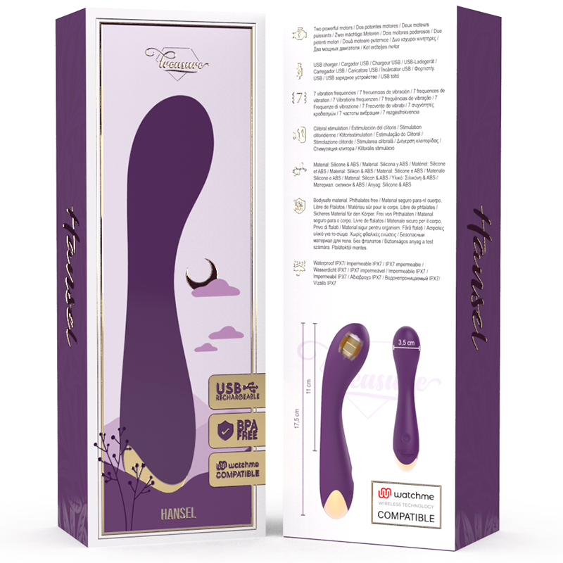 TREASURE - HANSEL VIBRATORE PUNTO G + TELECOMANDO WATCHME – Vibratori HI-TECH – foto 2