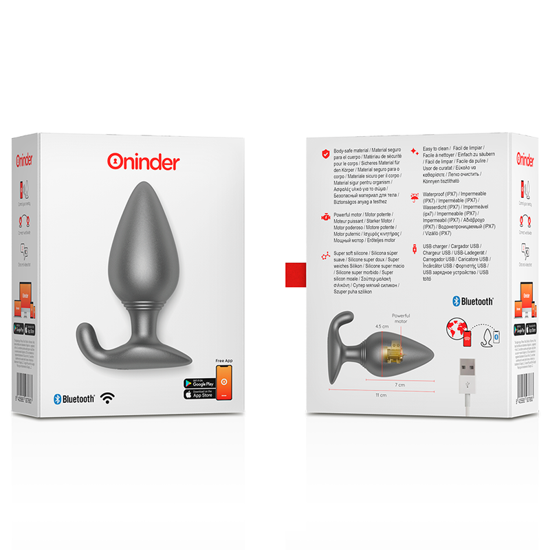 ONINDER - PLUG ANALE VIBRANTE RIO NERO - APP GRATUITA – Vibratori con APP – foto 6