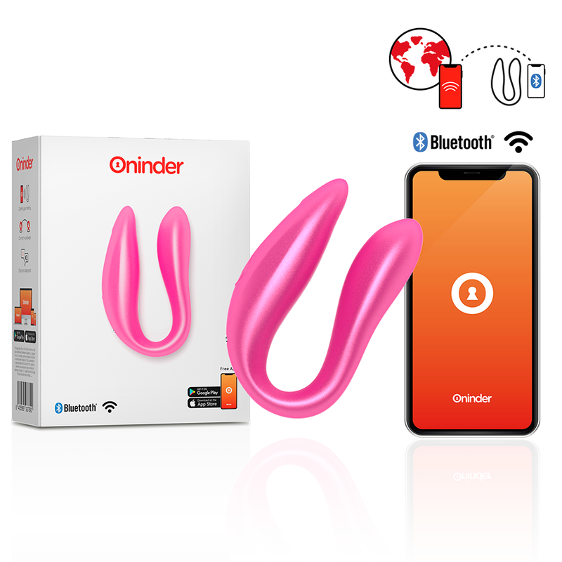 ONINDER - STIMOLATORE DEL PUNTO G E DEL CLITORALE LISBOA ROSA - APP GRATUITA – Vibratori con APP